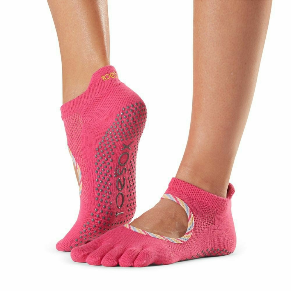 NWT Toesox Full Toe Bellarina Grip Socks - Jetset